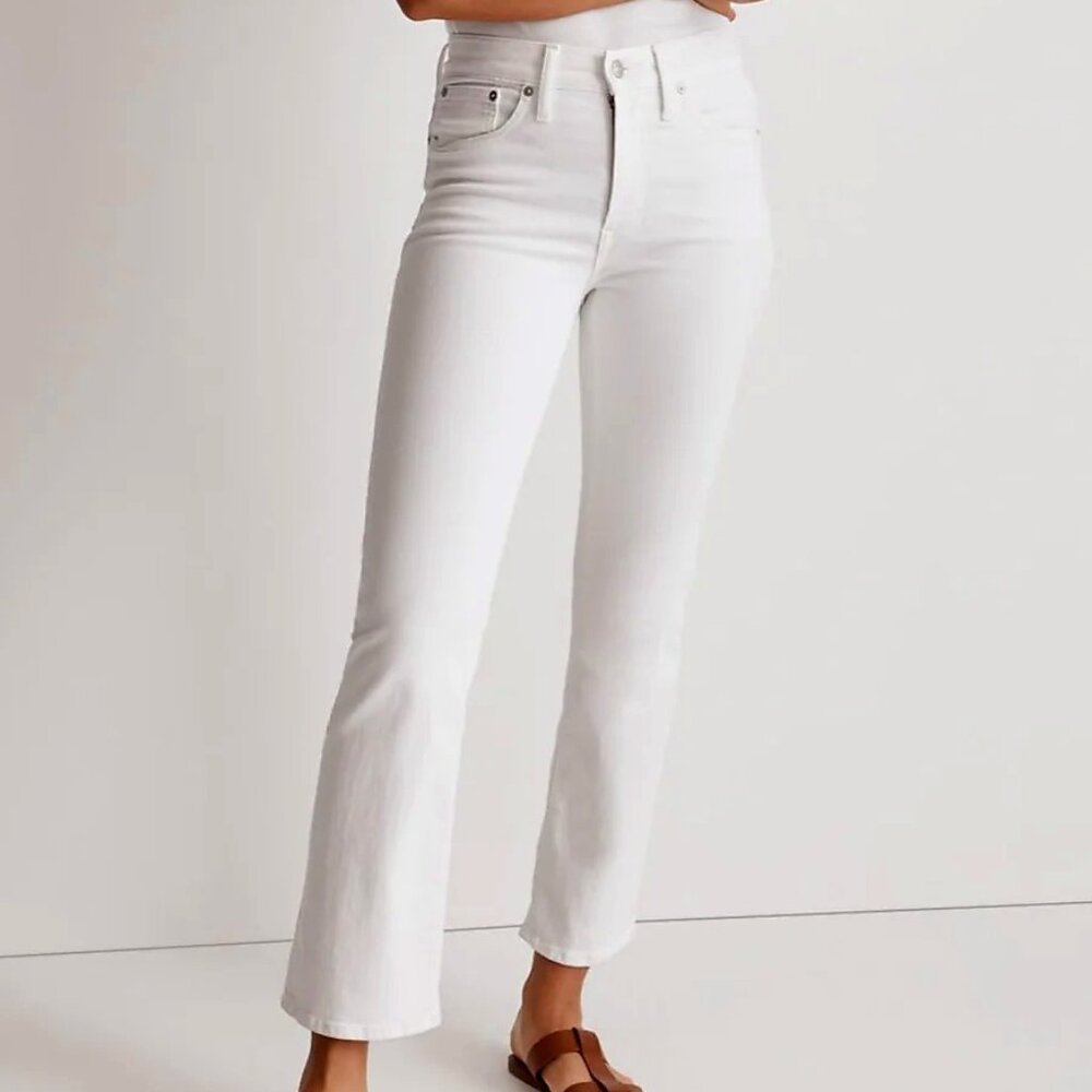 NWT MADEWELL The Girljean in Tile White, Size 25, High-Rise